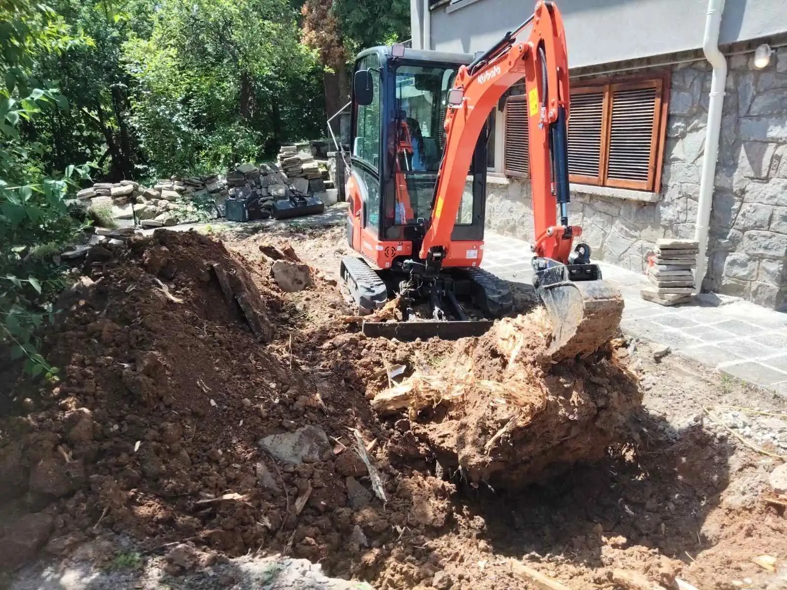 Услуги с мини багер